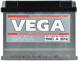 Акумулятор VEGA 6СТ-60-АЗ (0) правий плюс