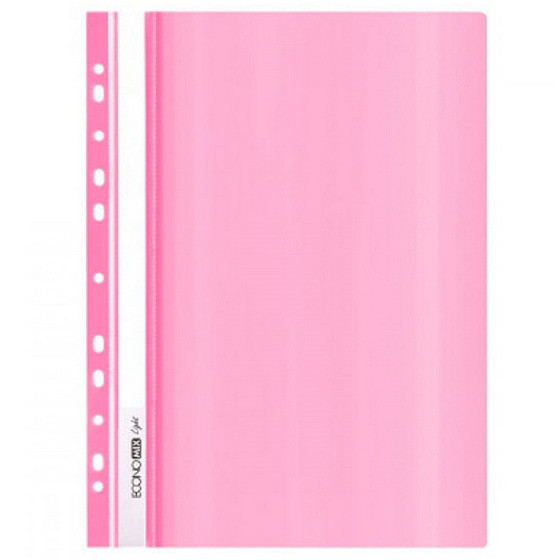 Швидкозшивач пластиковий Economix Light F38504-09 з перфорацією А4, рожевий