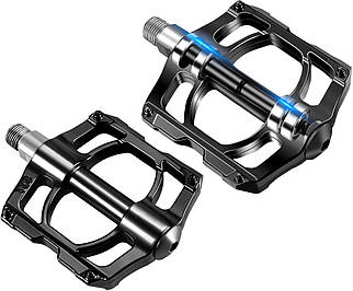 Педалі велосипедні з алюмінієвого сплаву на 4-х пром-підшипниках чорні Pedal