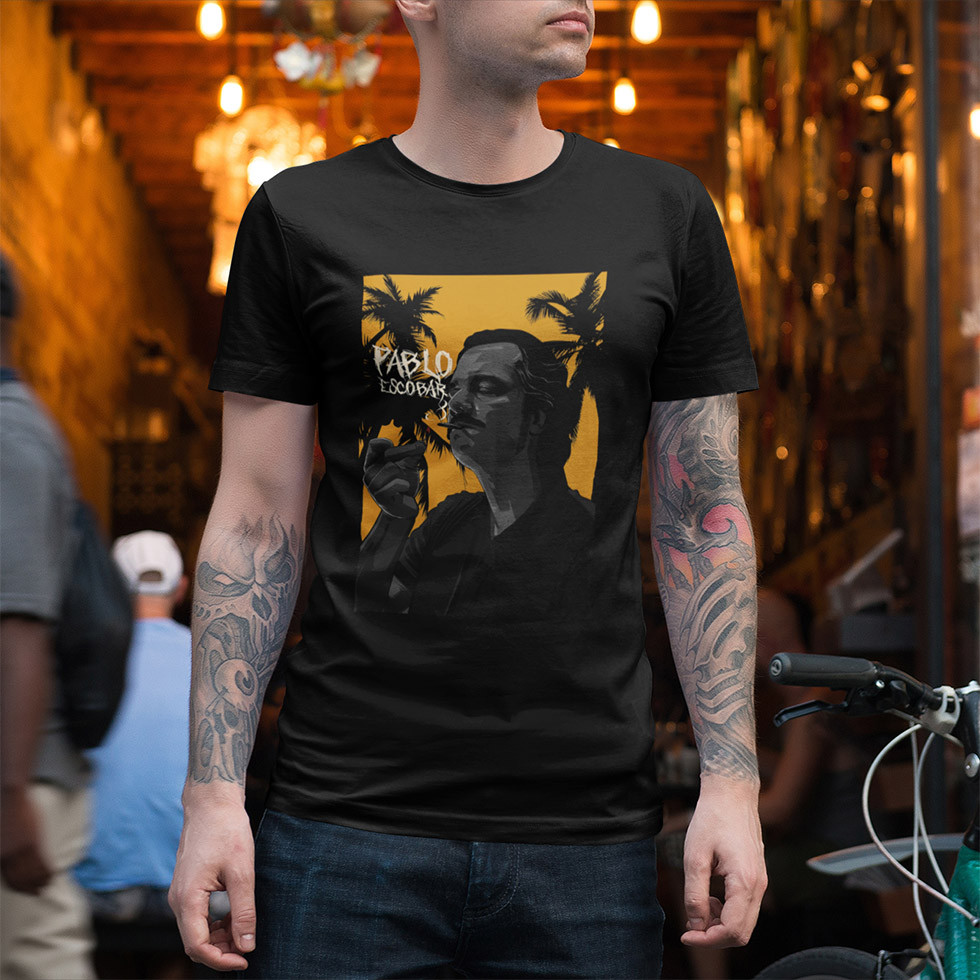 Футболка унісекс Narcos (Pablo Escobar Spliff) XS чорний, фото 1