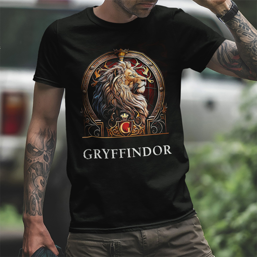 Футболка унісекс Harry Potter (Gryffindor) XS чорний, фото 1