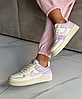 Жіночі кросівки Nike Air Force 1 Shadow кольорові Найк Форс Шадоу біло-фіолетові кольорові шкіряні для дівчат, фото 4