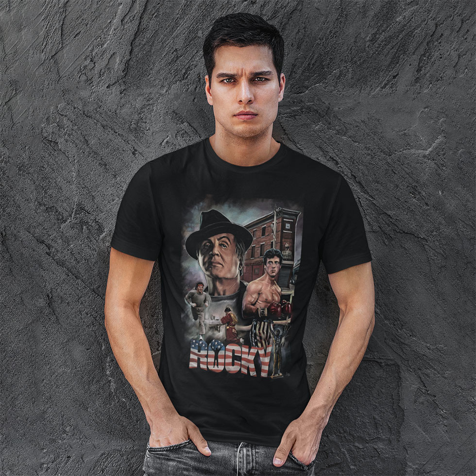 Футболка унісекс Rocky XS чорний, фото 1