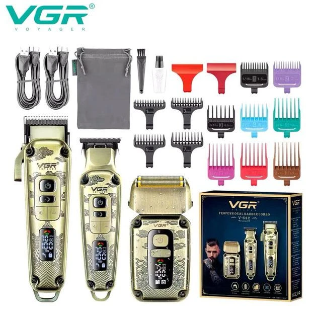 Набір для стрижки (машинка+тример+шейвер) VGR Professional Barber Combo Kit V-642