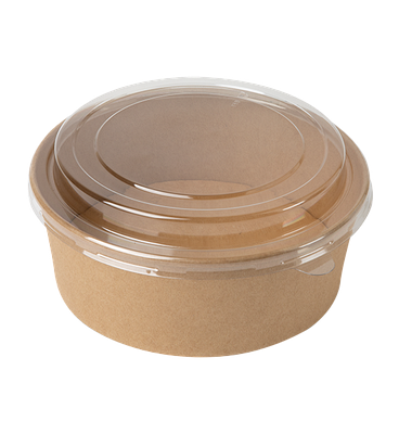 Салатник картонний круглий крафт 1300мл, ø187мм (50шт)