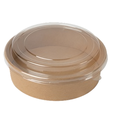 Салатник картонний круглий крафт 1000мл, ø187мм (50шт)