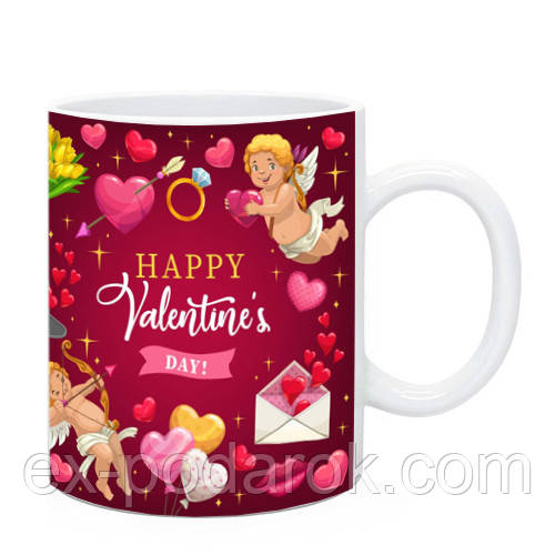 Чашка "З днем Святого Валентина" "Happy Valentine's Day"