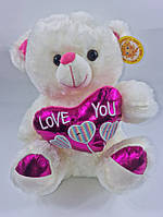 М'яка іграшка Ведмідь 28см з серцем, ТМ Dreamtoys