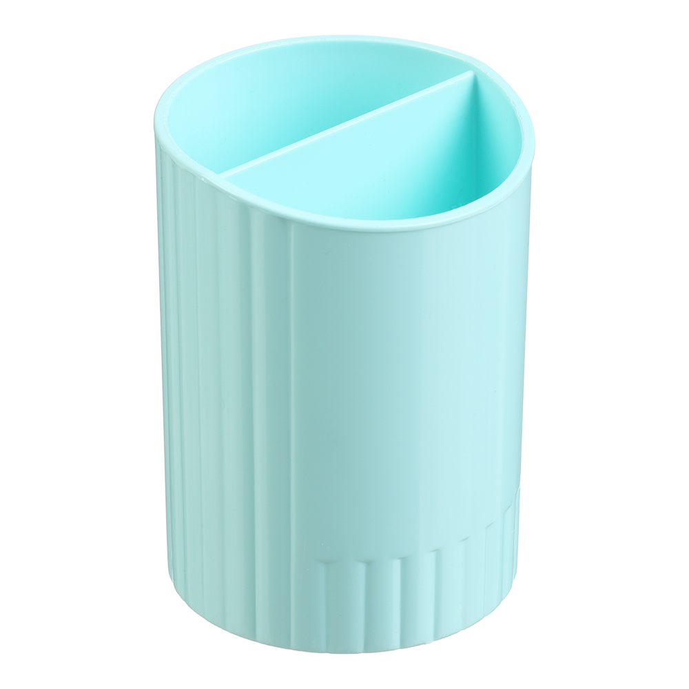 Стакан для письмового приладдя круглий на два відділення, м`ятний, PASTEL, фото 1