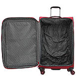 Валіза велика L тканина червона 77х48х31+5см/112л/3.8кг/Snowbal 21505, фото 6