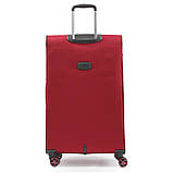 Валіза велика L тканина червона 77х48х31+5см/112л/3.8кг/Snowbal 21505, фото 3