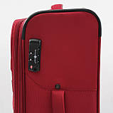 Валіза велика L тканина червона 77х48х31+5см/112л/3.8кг/Snowbal 21505, фото 9