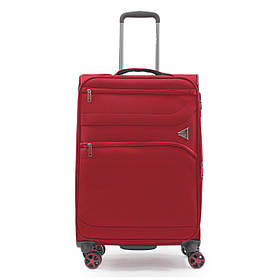 Валіза середня M тканина червона 67х44х25+5см/78л/3.1кг/Snowball 21505