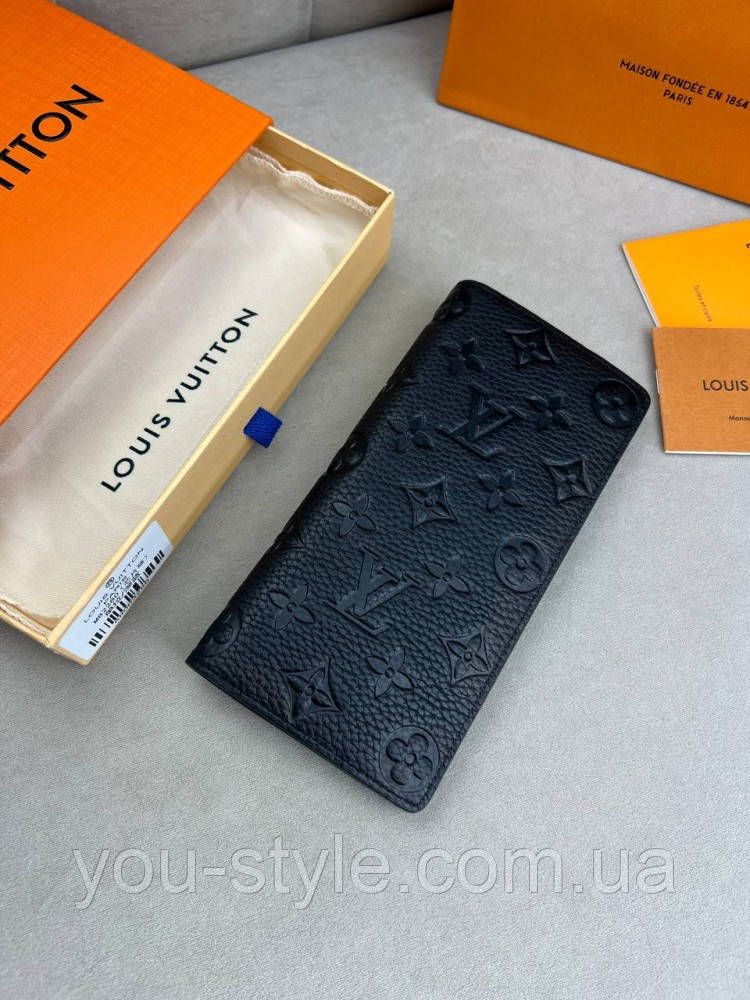 Гаманець чорний Louis Vuitton Brazza Monogram k420