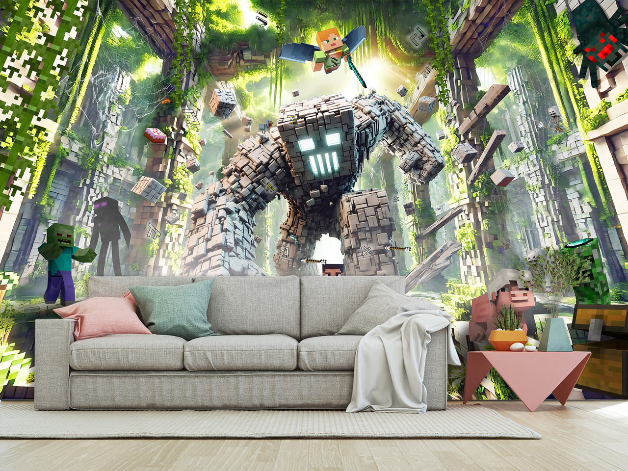 Самоклеюча плівка Oracal "Майнкрафт", декор для дитячої кімнати, фото 1