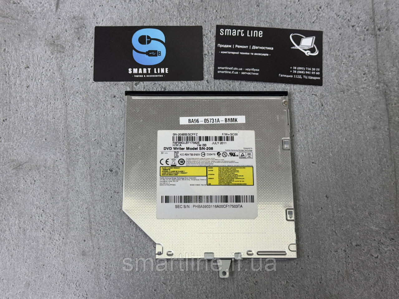 Оптичний DVD привод для ноутбука Samsung RV720, фото 1