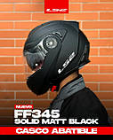 Мотошлем модуляр  LS2 FF345  ABATIBLE  Black Matt, фото 3