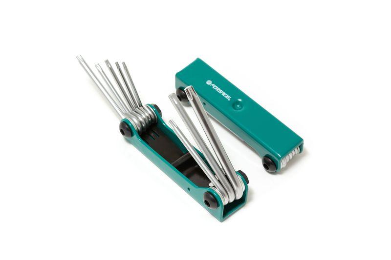 Набір ключів TORX складаний, 8пр. (T9, T10, T15, T20, T25, T27, T30, T40)
