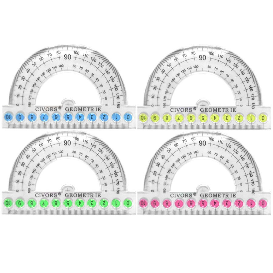 Транспортир, 10 см, пластиковий, "Super value", фото 1
