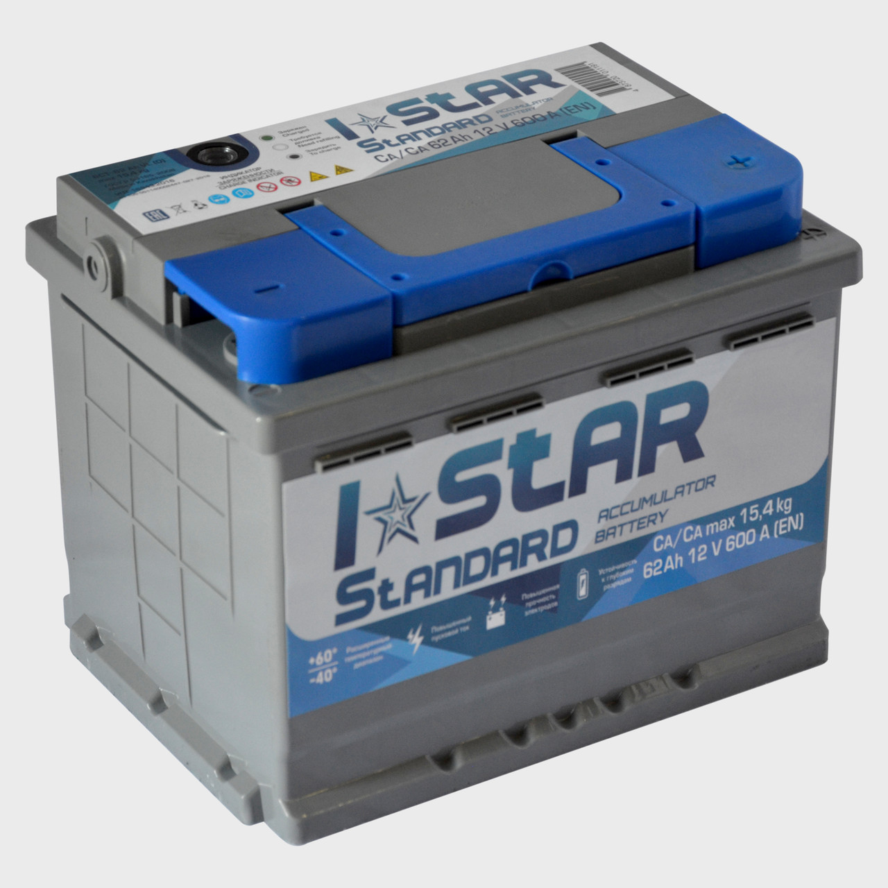 Акумулятор автомобільний Kainar ISTAR Standard 62 А/год (-/+) EN600 242x175x190