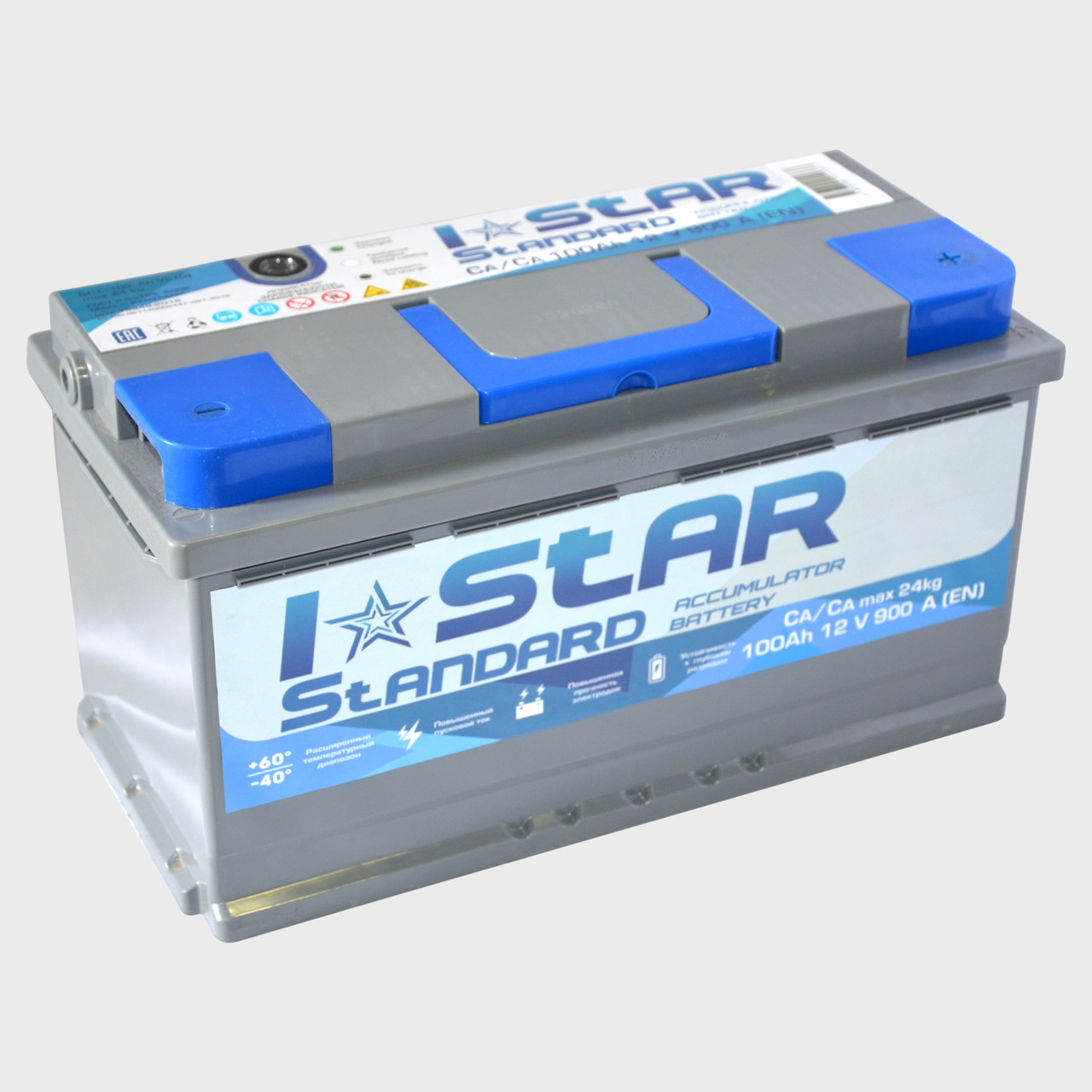 Акумулятор автомобільний Kainar ISTAR Standard 100 А/год (-/+) EN900 353x175x190