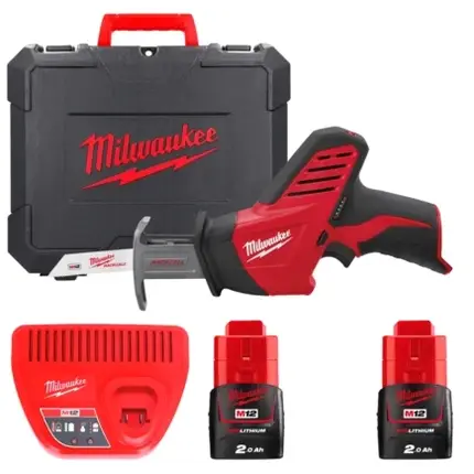 Пила шабельна акумуляторна MILWAUKEE M12 C12 HZ-202С (ЗУ+2акум.Х2А·год + кейс), фото 1