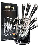 Набір ножів для кухні з підставкою Benson BN-401 8в1 кухонні ножі з нержавіючої сталі