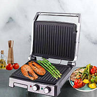 Настільний електрогриль BiTek Електричний притискний контактний гриль Потужний електрогриль 2800 Вт