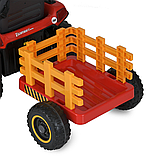 Дитячий трактор електромобіль M 5111 з причепом, Червоний, фото 7