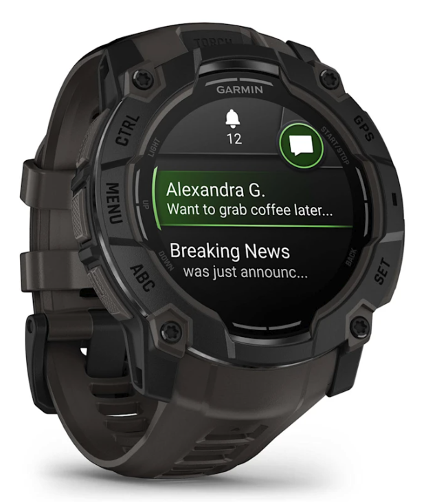 Смарт-годинник Garmin Instinct 3 – 50 mm, AMOLED Black with Charcoal Band