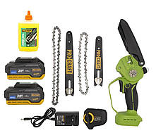 Безщіткова акумуляторна ланцюгова міні пила Гілкоріз PROCRAFT PKA-44 2АКБ 4А/год ЗУ, 2 шини, 2 ланцюги Гарантія 3 роки