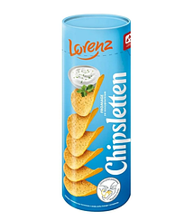 Картопляні чіпси Chipsletten зі смаком крем-сиру та цибулі 100г TM Lorenz Німеччина