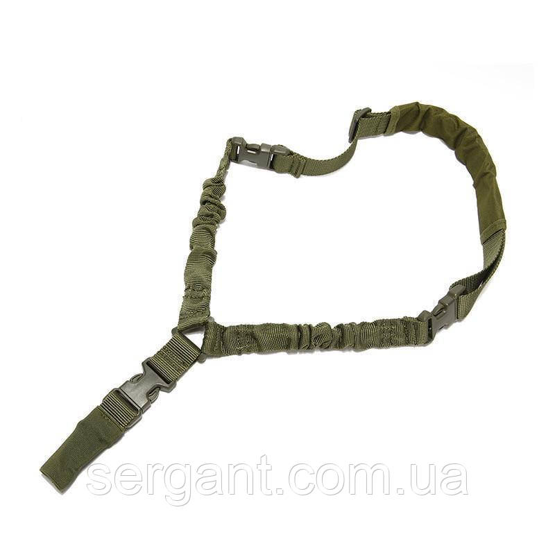 Ремінь для зброї одноточковий Зелений/Олива, фото 1