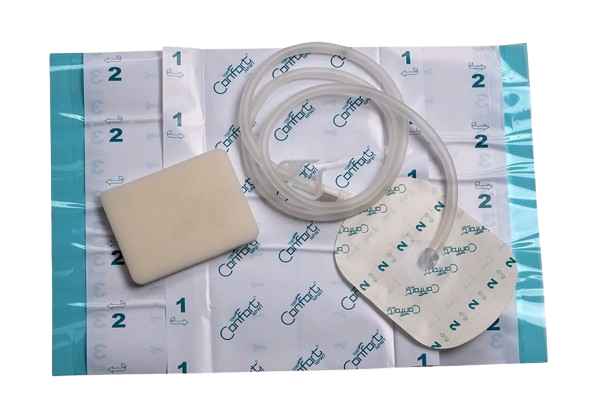 Комплект для вакуумної терапії ран - пов'язка біла мала (10х7.5х1 см) та аксесуари