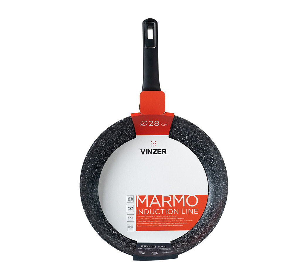 Сковорода антипригарна VINZER Marmo 28 см (50414)