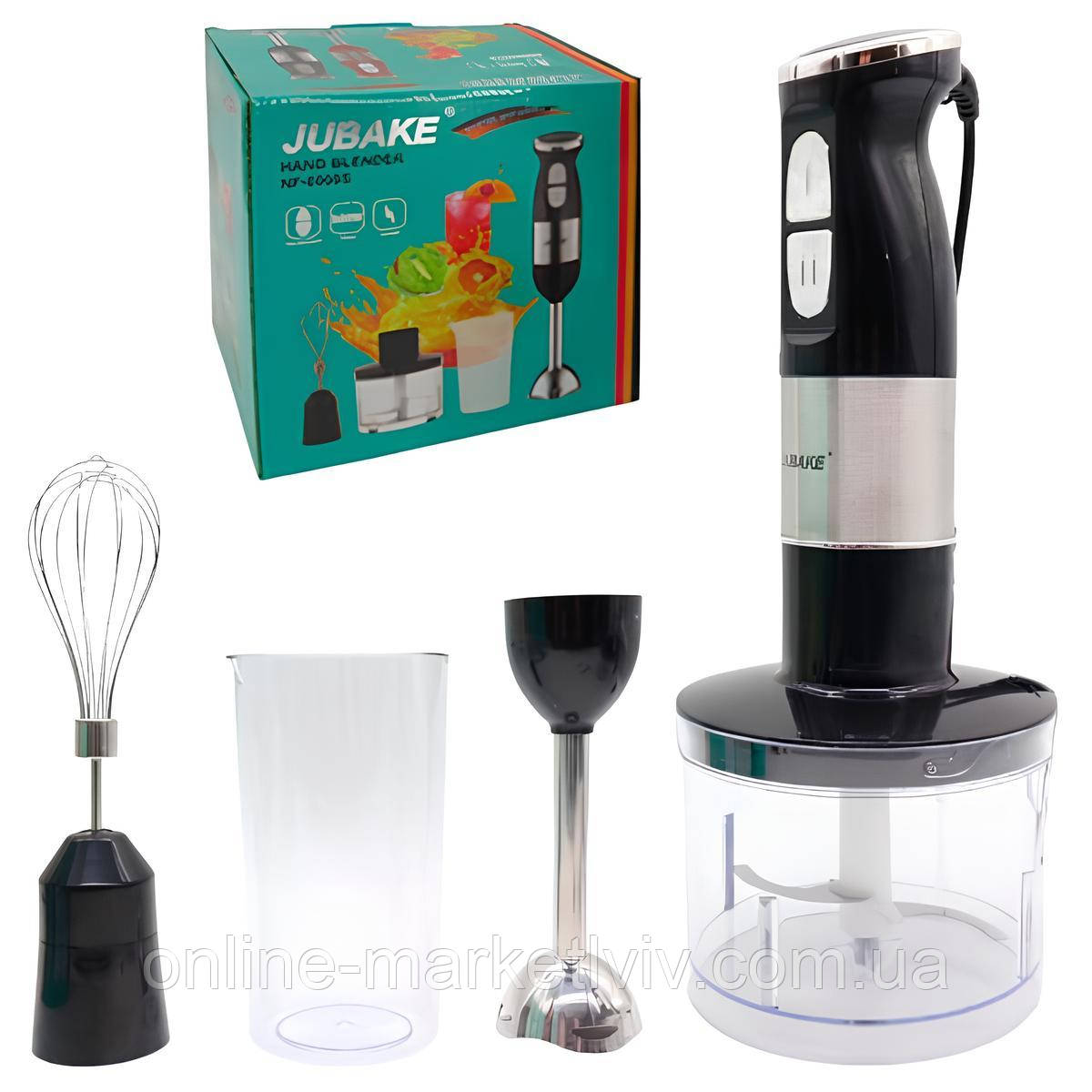 Блендер погружний з чашею 500Вт, від мережі, Jubake NF-8008S / Блендер подрібнювач / Блендер міксер, фото 1
