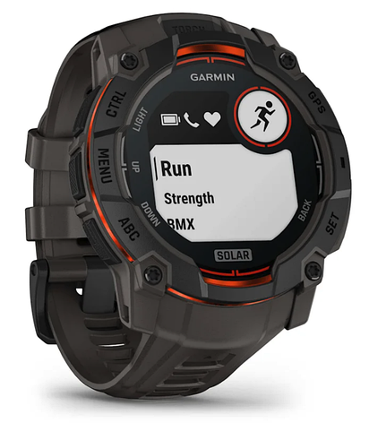 Смарт-годинник Garmin Instinct 3 – 50 mm, Solar Black with Charcoal Band, фото 1