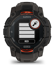 Смарт-годинник Garmin Instinct 3 – 50 mm, Solar Black with Charcoal Band, фото 3