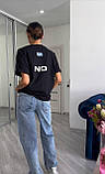 Жіноча футболка оверсайз з принтом YES\NO, фото 2