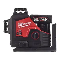 Нівелір лазерний акумуляторний 3D MILWAUKEE M12 3PL-401C (330 |, зелений промінь) (ЗУ + 1Х4А·год + кейс), фото 5