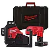 Нівелір лазерний акумуляторний 3D MILWAUKEE M12 3PL-401C (330 |, зелений промінь) (ЗУ + 1Х4А·год + кейс), фото 6
