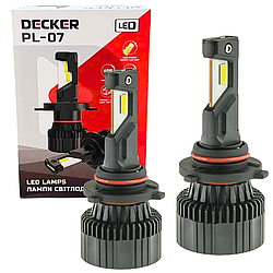 Автомобільні світлодіодні LED лампи у фару головного світла Decker LED HB4 6000K 12000Lm PL-07 9-32V 60W