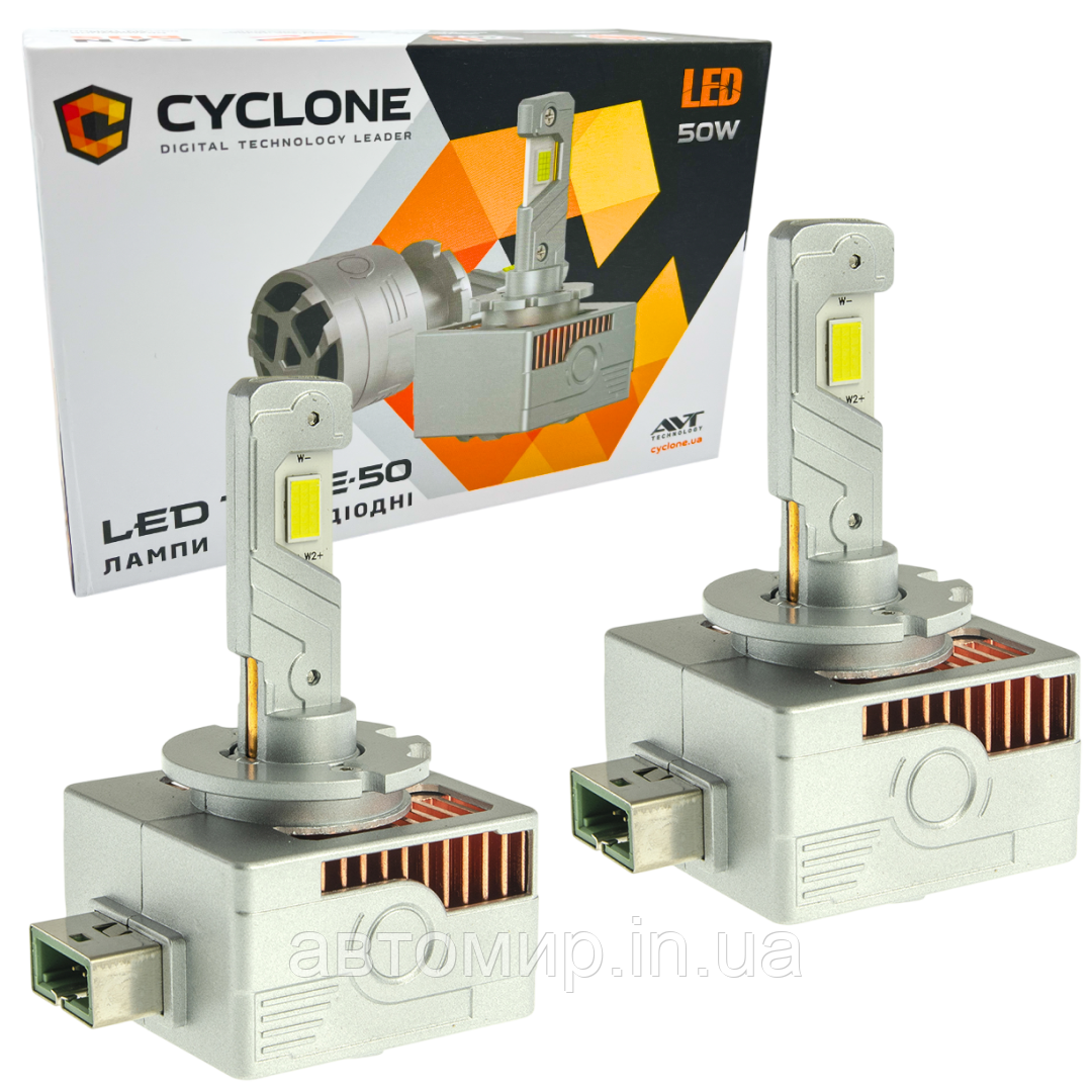 Лампа світлодіодна для фар Cyclone LED type 50 D3S 6000K 12000LM 2 шт комплект