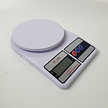 Ваги кухонні Electronic до 10 кг, електронні ваги з дисплейом Білі SF-400, фото 4