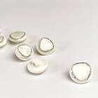 Гудзик перламутровий малюнок з блиском молочний12мм