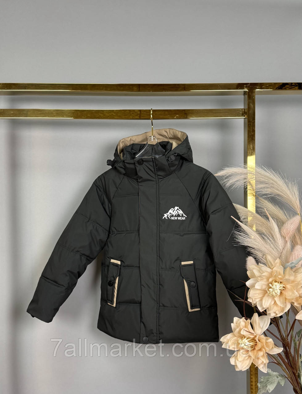 Куртка підліткова демісезонна з капюшоном на хлопчика 122-146 см (3цв) "DFK" гуртом від прямого постачальника, фото 1