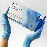Нітрилові текстуровані рукавички Medicom SafeTouch Slim Blue (синій)M-size, 100шт./уп. - 1175Р2-C