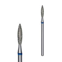 Фреза алмазна Staleks Expert полум'я гостре (синє) 2.3/8, для манікюру та педикюру