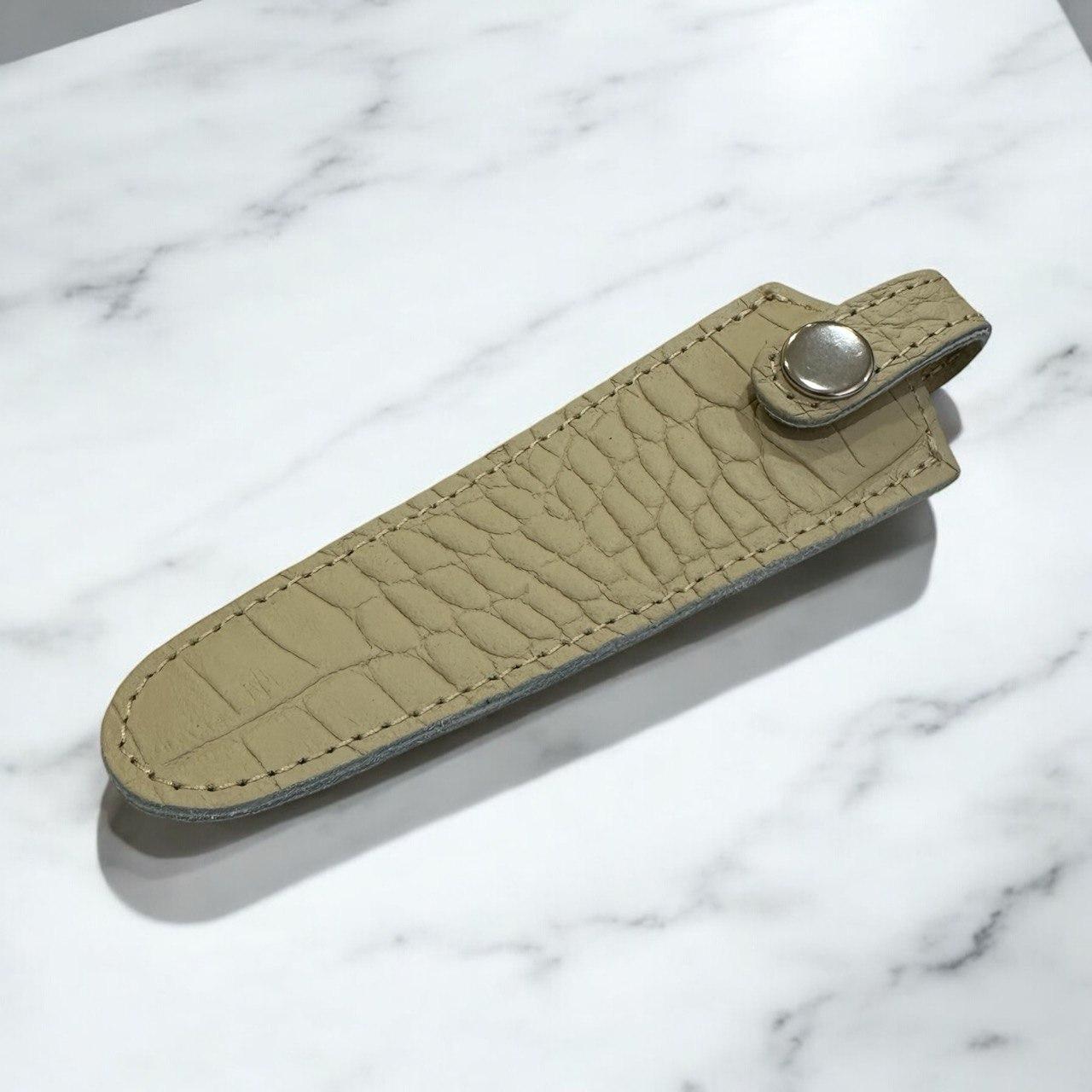 Чохол для ножиць Betty Pretty з натуральної шкіри бежевий CASEBAGE