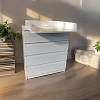 Пеленальный комод Baby Comfort CLASSIC SOFT белый, со съемным пеленатором